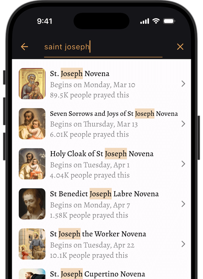 Prayer Intentions Feature