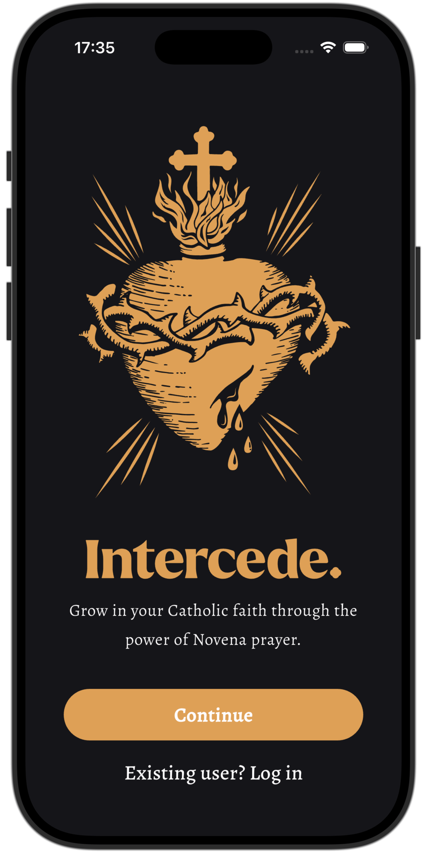 Intercede App on iPhone