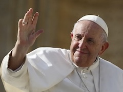 Pope Francis Waving